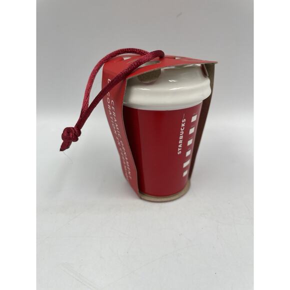 STARBUCKS Holiday Christmas 2025 Red Cup Ceramic Ornament Limited Edition - Picture 4 of 4